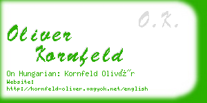 oliver kornfeld business card